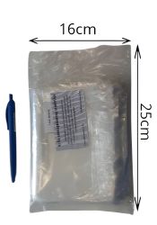   160x250mm 0,025 micron Vztiszta LDPE / fagyaszt tasakok