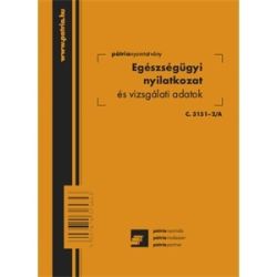   Egszsggyi kisknyv / Egszsggyi nyilatkozat s vizsglati adatok 8 lapos fzet 102x140 mm
