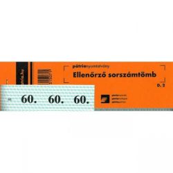   Ellenrz sorszmtmb / Tombola jegy