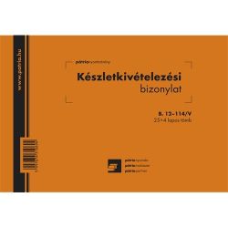   Kszletkivtelezsi bizonylat