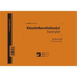   Kszletbevtelezsi bizonylat