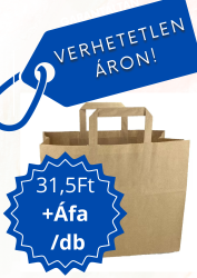   26x15x30cm szalagfles Barna papszatyor (A kszlet erejig!)